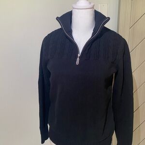 Karen Scott Women’s Black Zip-Up Sweater Sz Small